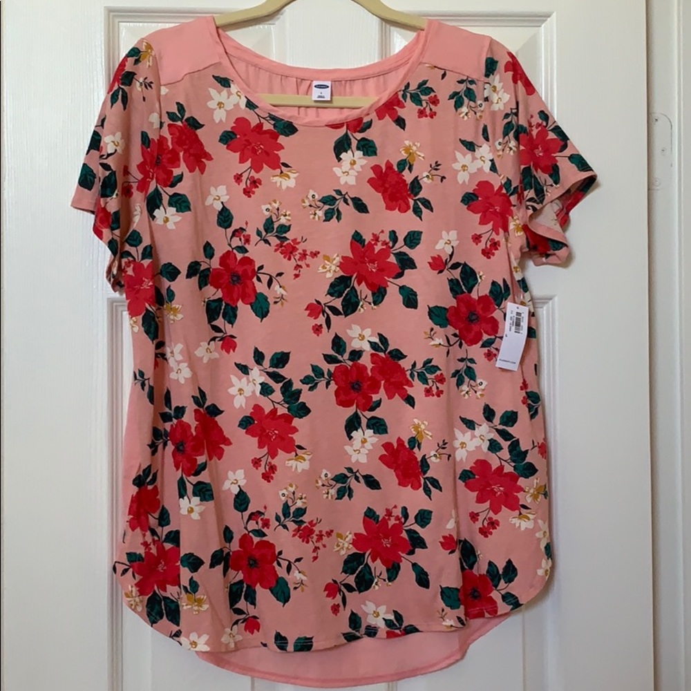 Pink floral top